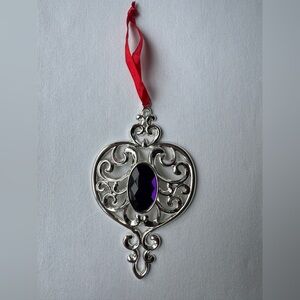 Lenox Silver Plated Bejeweled Spire Christmas Ornament